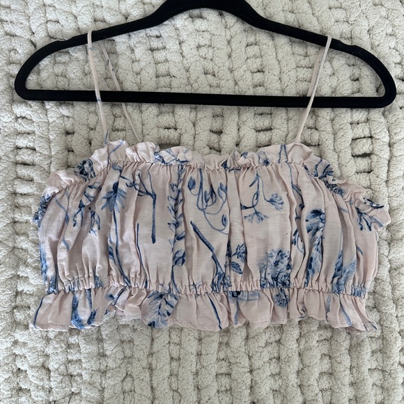 H&M Floral Lace-Back Crop Top - Picture 2 of 7